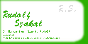 rudolf szakal business card