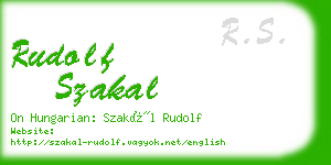 rudolf szakal business card